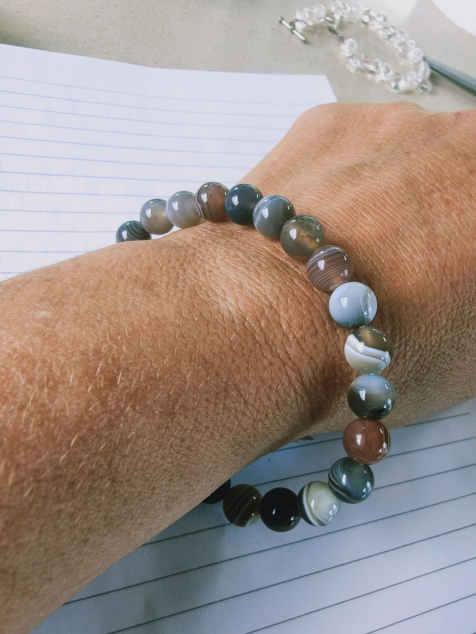 Una pulsera de ágata de Botsuana AA – photo 2